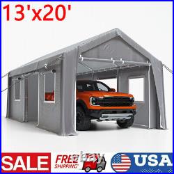 Heavy Duty Carport 13'x20' Outdoor Car Truck Shelter Garage Shed Canopy Gray