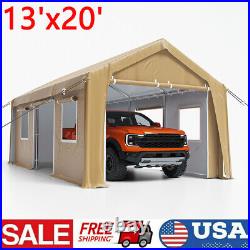 Heavy Duty Carport 13'x20' Outdoor Car Truck Shelter Garage Shed Canopy Yellow