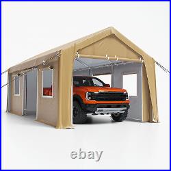 Heavy Duty Carport 13'x20' Outdoor Car Truck Shelter Garage Shed Canopy Yellow