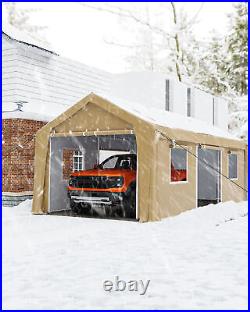 Heavy Duty Carport 13'x20' Outdoor Car Truck Shelter Garage Shed Canopy Yellow