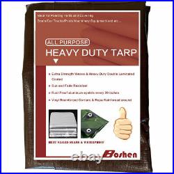 Heavy Duty Poly Tarp 30'x30' 16 Mil Thickness UV Dust Resistant Tarpaulin Cover