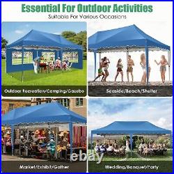 Heavy Duty Pop Up Canopy 10'x20' Commercial Instant Shelter Tent Outdoor Gazebo