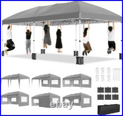 Heavy Duty Pop Up Canopy Tent 10x10/20FT Waterproof Commercial Gazebo Shelter