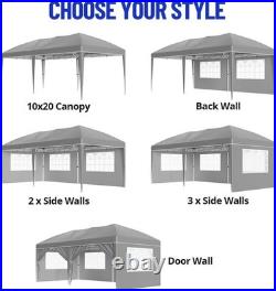 Heavy Duty Pop Up Canopy Tent 10x10/20FT Waterproof Commercial Gazebo Shelter