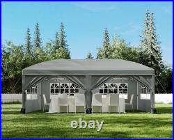 Heavy Duty Pop Up Canopy Tent 10x10/20FT Waterproof Commercial Gazebo Shelter