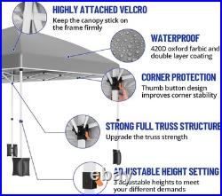 Heavy Duty Pop Up Canopy Tent 10x10/20FT Waterproof Commercial Gazebo Shelter