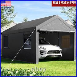 Heavy Duty Portable Carport 10x20 Ft Waterproof Canopy WithSidewalls & Windows New