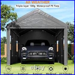 Heavy Duty Portable Carport 10x20 Ft Waterproof Canopy WithSidewalls & Windows New