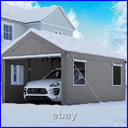 Heavy Duty Portable Carport 10x20 Ft Waterproof Canopy WithSidewalls & Windows New