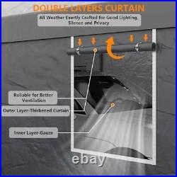 Heavy Duty Portable Carport 10x20 Ft Waterproof Canopy WithSidewalls & Windows New