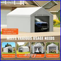 Heavy-Duty Waterproof Canopy Cover for 10x20 ft Carport Replacement