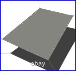 Heavy Duty Waterproof Straight Edge Sun Shade Sail Shade Canopy Cover in Grey