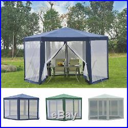 Hexagonal Patio Gazebo Outdoor Canopy Party Tent Activity Event with Mosquito Net