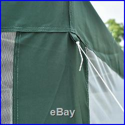 Hexagonal Patio Gazebo Outdoor Canopy Party Tent Event with Mosquito Net Green