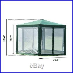 Hexagonal Patio Gazebo Outdoor Canopy Party Tent Garden Tent with Mosquito Net
