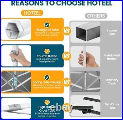 Hoteel Canopy 10x20 Heavy Duty Pop Up Canopy Tent with 6 Sidewalls for Wedding