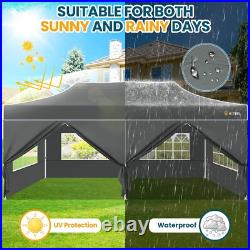 Hoteel Canopy 10x20 Heavy Duty Pop Up Canopy Tent with 6 Sidewalls for Wedding