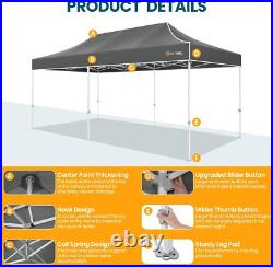 Hoteel Canopy 10x20 Heavy Duty Pop Up Canopy Tent with 6 Sidewalls for Wedding