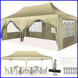 Hoteel Canopy 10x20 Pop up Tents for Parties, with 6 Sidewalls Outdoor Gazebo