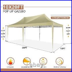 Hoteel Canopy 10x20 Pop up Tents for Parties, with 6 Sidewalls Outdoor Gazebo