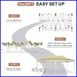 Hoteel Canopy 10x20 Pop up Tents for Parties, with 6 Sidewalls Outdoor Gazebo