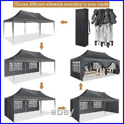 Hoteel Canopy 10x20ft Pop up Tent with 6 Sidewalls Party Gazebo Outdoor Carport