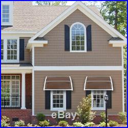 Household Application Door & Window Rain Cover Eaves Brown Board & White Holder