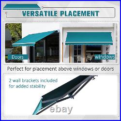 Huge Electric Retractable Awning 3.5x2.5m Green Canopy Motorised Patio Cassette