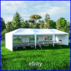 ITOPFOX Canopy Tent 30' Rust Resistant Sidewalls Semi-Permanent Steel White