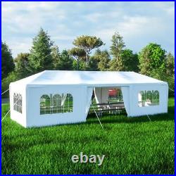 ITOPFOX Canopy Tent 30' Rust Resistant Sidewalls Semi-Permanent Steel White