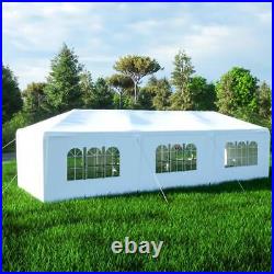 ITOPFOX Canopy Tent 30' Rust Resistant Sidewalls Semi-Permanent Steel White