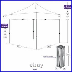 Impact Canopy 8x8 Photo Booth Pop Up Canopy Tent with Roller Bag Party Wedding