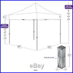 Impact Canopy Carnival Kit 8x8 Pop Up Canopy Tent Vendor Booth with Sidewalls