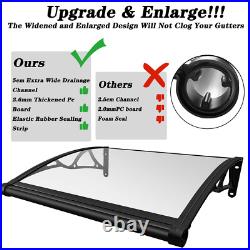 Improved Awning Polycarbonate Front, Window Canopy Door Patio Coverwith