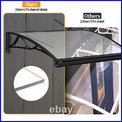 Improved Awning Polycarbonate Front, Window Canopy Door Patio Coverwith