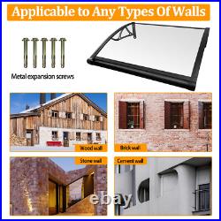 Improved Awning Polycarbonate Front, Window Canopy Door Patio Coverwith