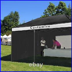 InstaHibit 10x20Ft Pop up Canopy Top Kit 4 Privacy Sidewalls Outdoor Yard