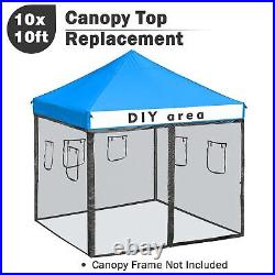 Instahibit 10x10 Ft Replacement Canopy Top Kit 4 Mesh Sidewalls Yard Vendor