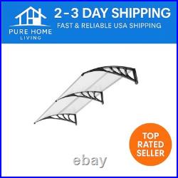 Installation-Ready 40x80 Inch Polycarbonate Awning Elegant Outdoor Upgrade