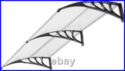 Installation-Ready 40x80 Inch Polycarbonate Awning Elegant Outdoor Upgrade