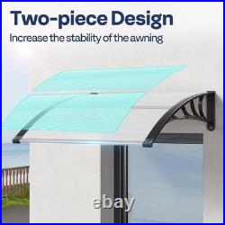 Installation-Ready 40x80 Inch Polycarbonate Awning Elegant Outdoor Upgrade