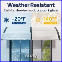 Installation-Ready 40x80 Inch Polycarbonate Awning Elegant Outdoor Upgrade