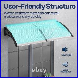 Installation-Ready 40x80 Inch Polycarbonate Awning Elegant Outdoor Upgrade