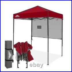 Instant Pop Up Canopy with Adjustable Sun Wall 6x4, Straight Lightweight Comp