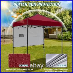 Instant Pop Up Canopy with Adjustable Sun Wall 6x4, Straight Lightweight Comp