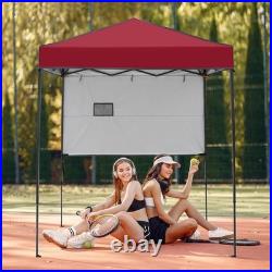 Instant Pop Up Canopy with Adjustable Sun Wall 6x4, Straight Lightweight Comp
