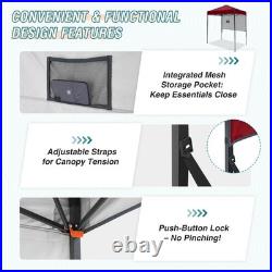 Instant Pop Up Canopy with Adjustable Sun Wall 6x4, Straight Lightweight Comp