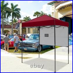Instant Pop Up Canopy with Adjustable Sun Wall 6x4, Straight Lightweight Comp