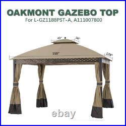 JANCANOPY Replacement Cover for 10X12Ft Oakmont Gazebo L-GZ1188PST-A, Pinehurs