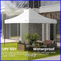 JEAREY Upgraded 10x10 Pop Up Canopy Tent Heavy Duty Outdoor Canopy with Rolle